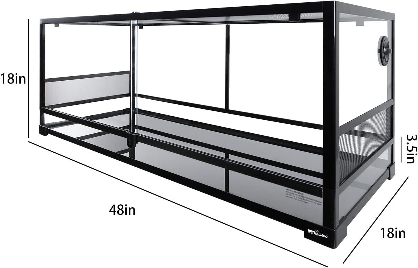 Repti-Zoo Glass Terrarium with Front Opening