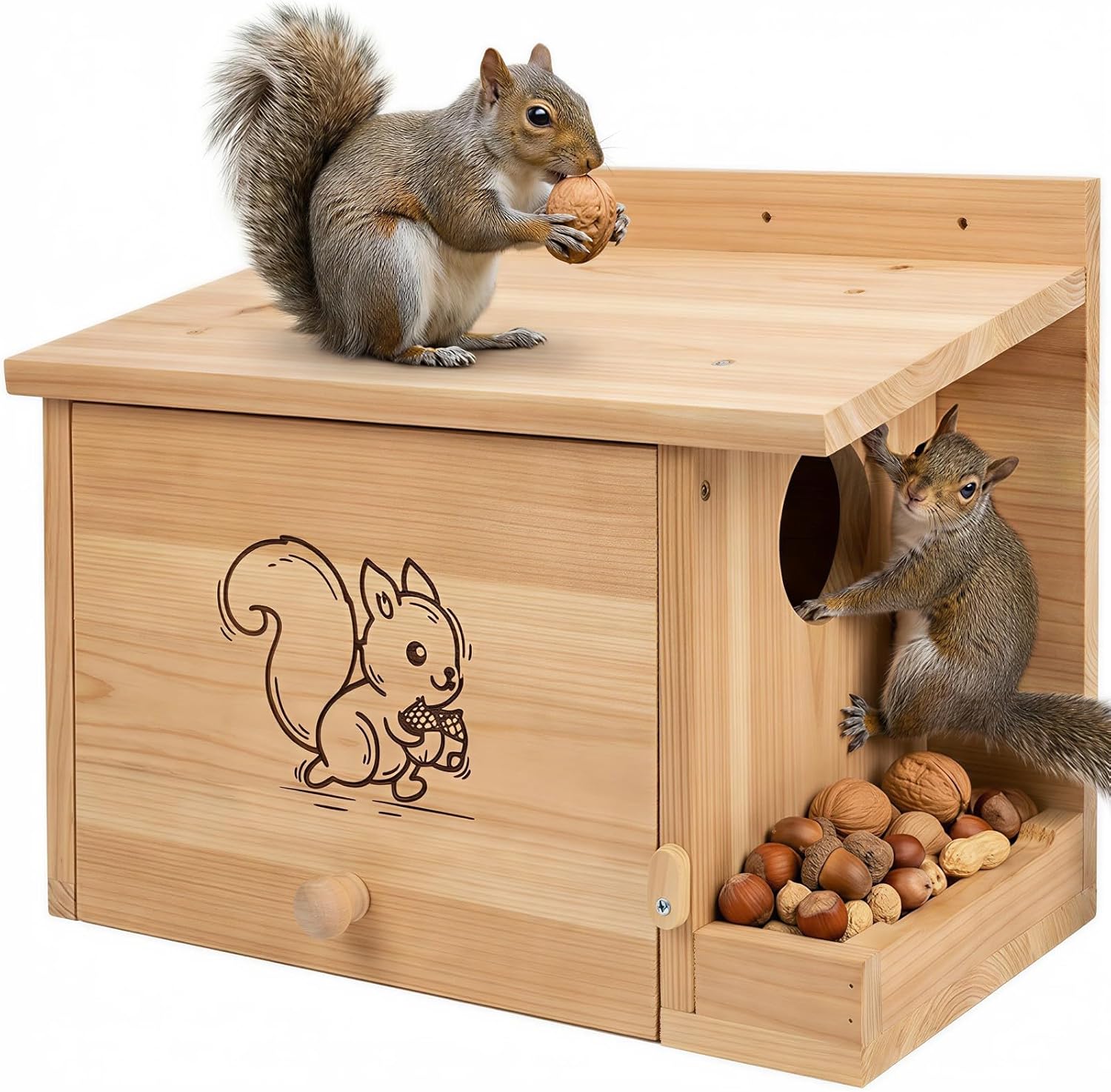 Carbonized Wood Squirrel Nest Box